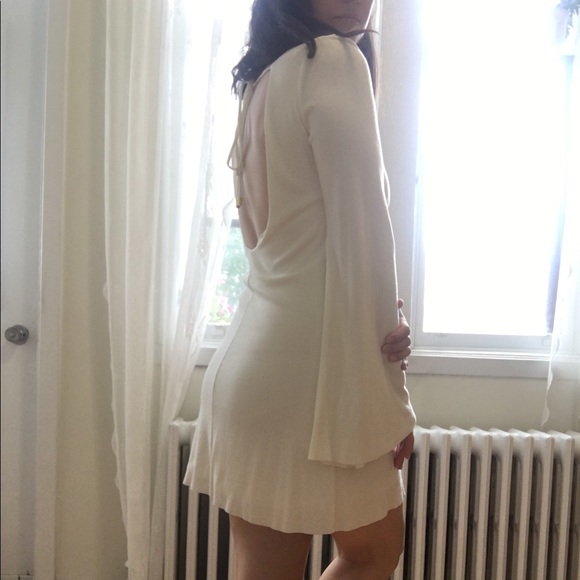 Zara 70’s style mini dress with open back